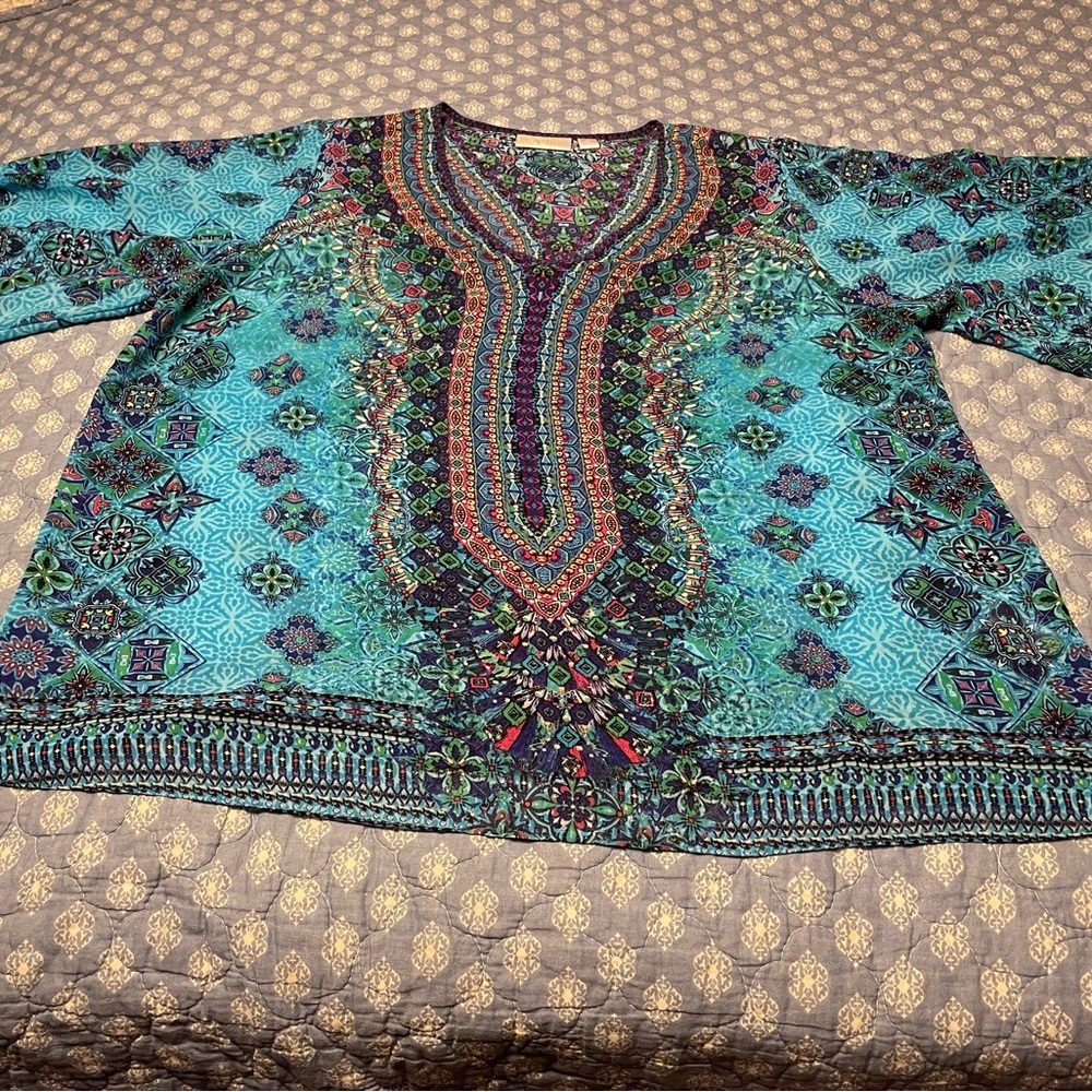 Kim Gravel two piece tank and caftan top